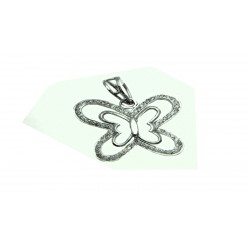 Butterfly diamond pendant